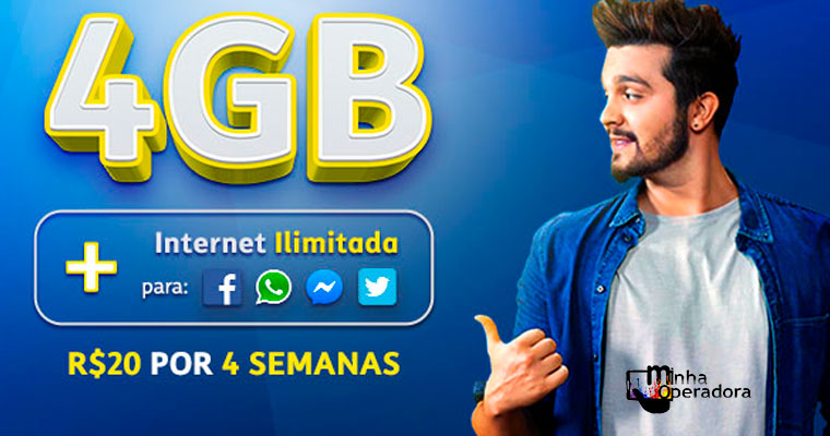 Tim Pré Top Classic: 4 GB de internet por R$ 20