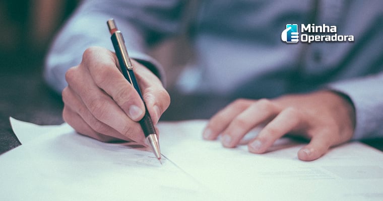 Ilustração - Assinatura de contrato