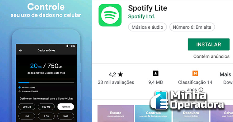 Novo aplicativo do Spotify consome menos dados e bateria