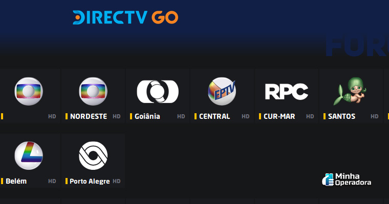 Canais brasileiros no DirecTV Go