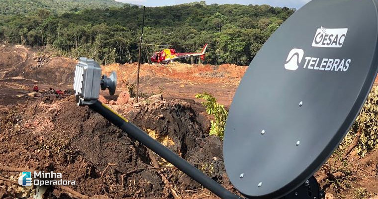 Antena da Telebras em Brumadinho (Minas Gerais). Foto: Divulgação Instagram