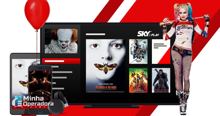 Homepage do SKY Play