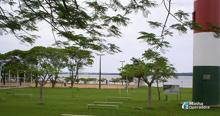 instalação de antena da TIM em Marechal Cândido Rondon