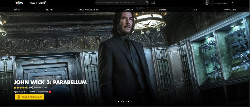 Versão para desktop do NOW