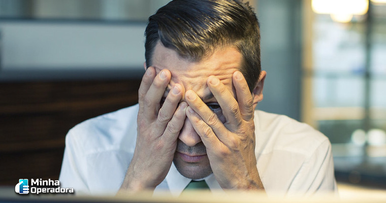 Ilustração homem frustrado