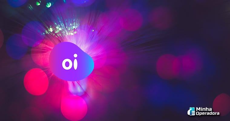 Ilustração + logotipo da Oi