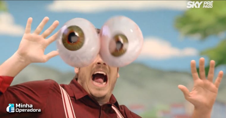 Fábio Porchat no comercial da SKY