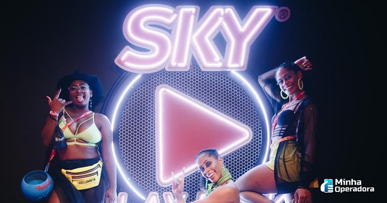 Divulgação da SKY nas redes sociais