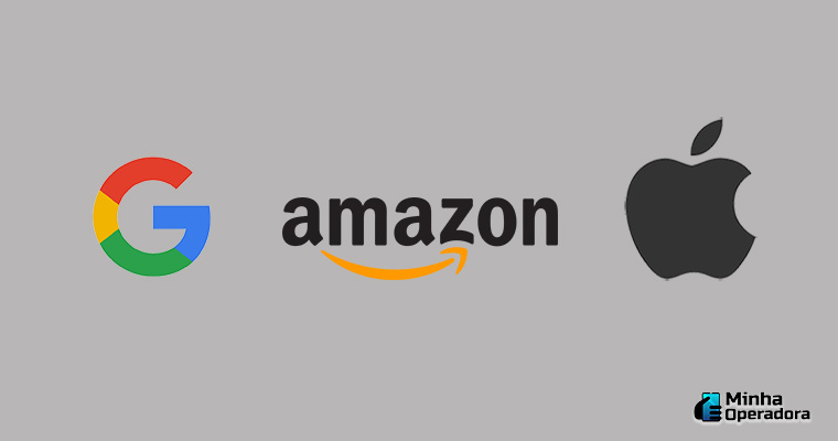 Logotipo do Google, Amazon e Apple
