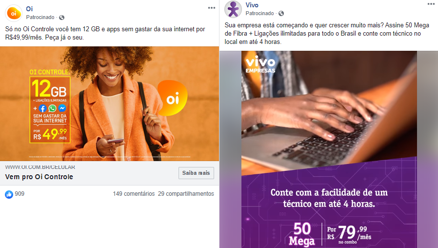 Conteúdo patrocinado no Facebook