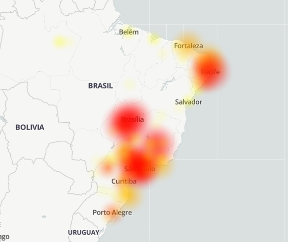 Gráfico do DownDetector