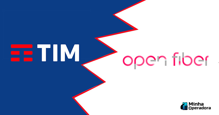 Logotipo TIM e Open Fiber