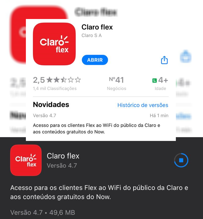 Atualização do Claro flex