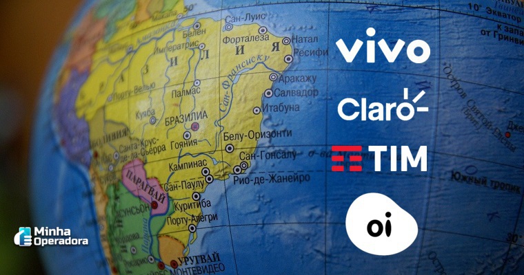 as quatro principais operadoras de telefonia celular do Brasil - Vivo, Claro, TIM e Oi