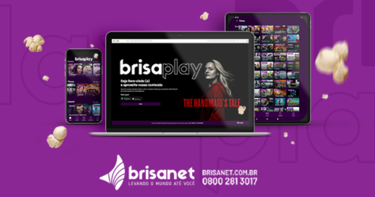 Aplicativo de vídeo sob demanda da Brisanet. Imagem: Site da Brisanet