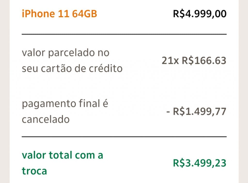 Simulação do banco Itaú