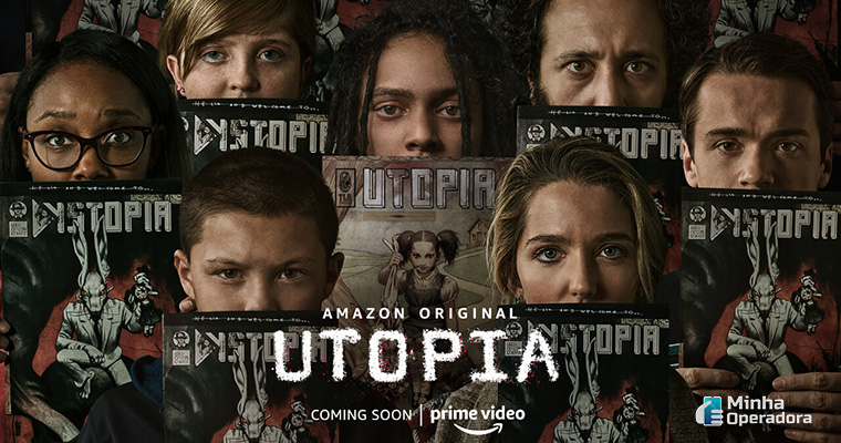 Pôster da série Utopia, que estreia no Amazon Prime Vídeo em outubro.