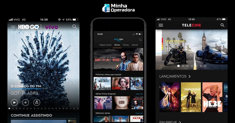 Serviços de streaming pela Vivo. Imagem: Divulgação