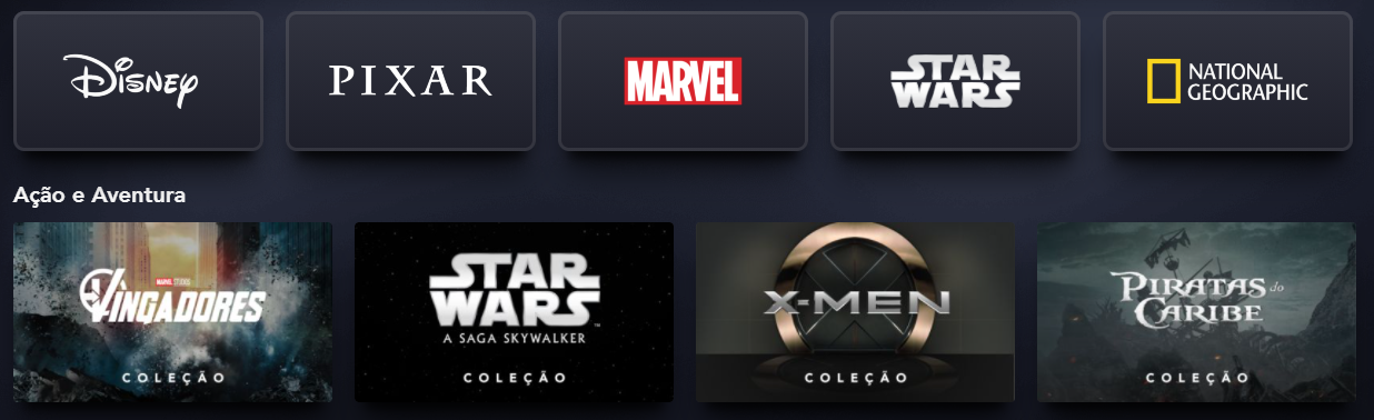 Franquias do Disney+