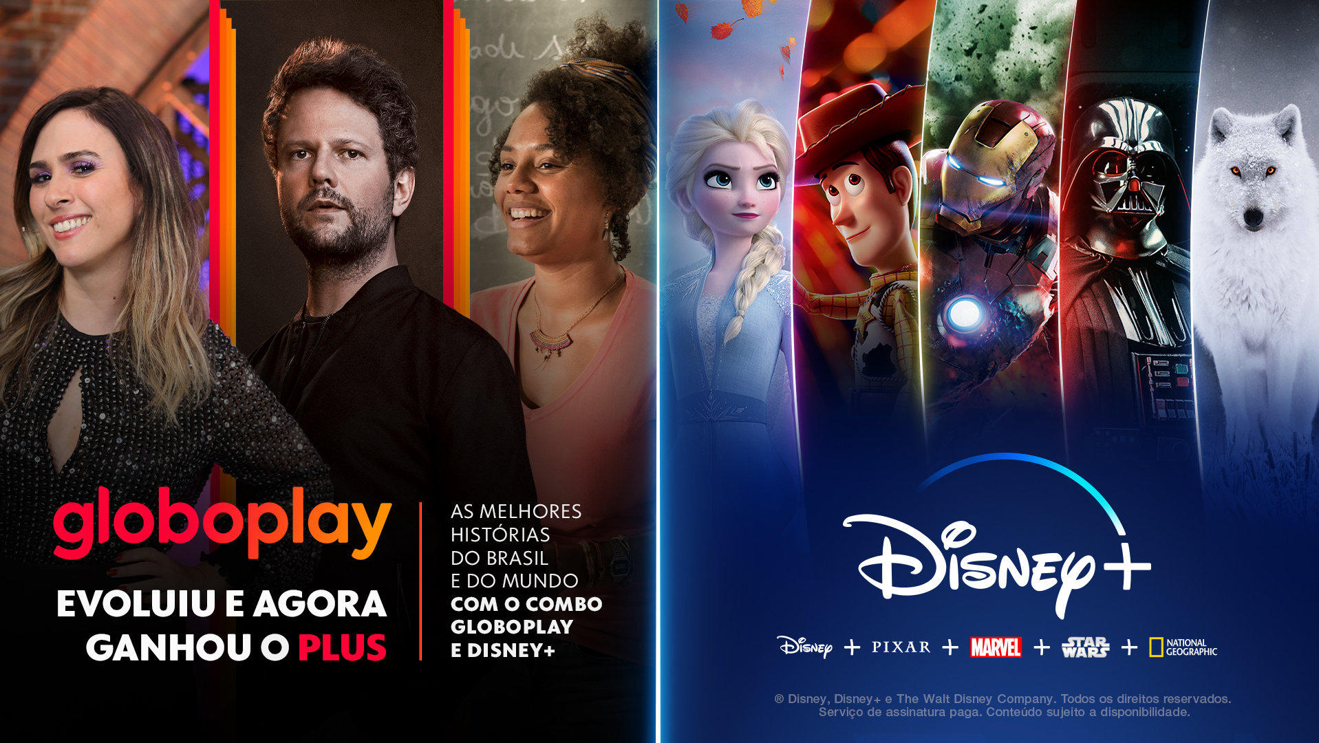 Parceria Globoplay e Disney+