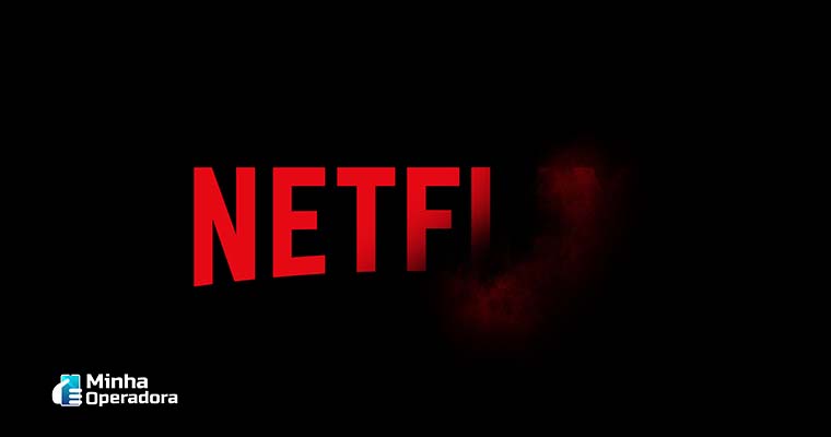 Logotipo da Netflix virando poeira, em referência ao estalo do personagem Thanos, no filme 'Vingadores Ultimato'.