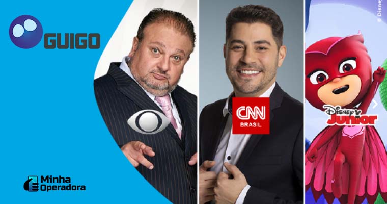 Banner com divulgação dos novos canais da Guigo TV