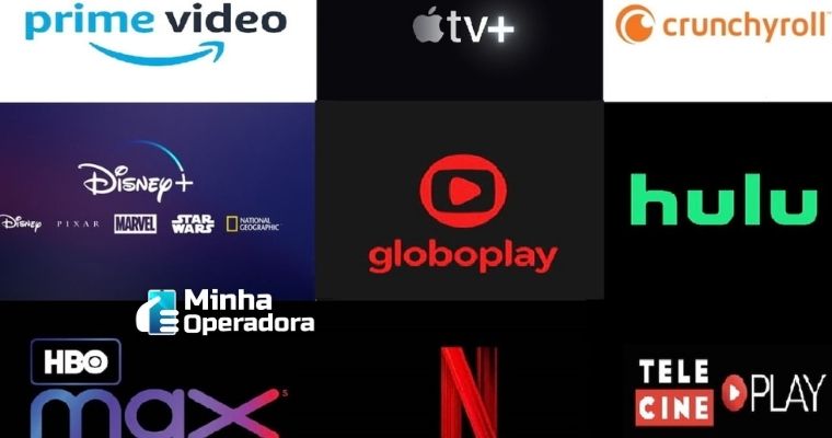 Logotipos de diversas plataformas de streaming.