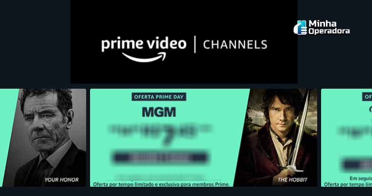 Anúncio do Prime Channels no Amazon Prime Video.