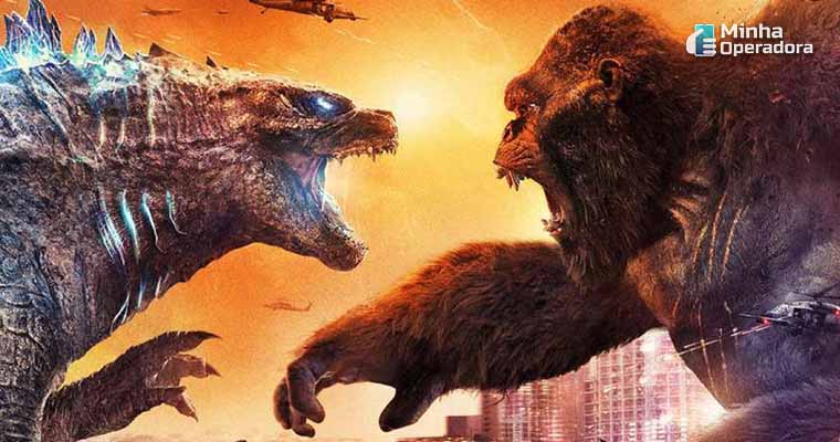 Imagem: Cartaz de Godzilla vs. Kong (Divulgação Warner Bros./HBO Max)