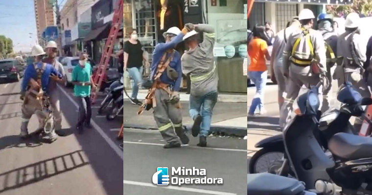 Técnicos de telecom dançam na rua e vídeo viraliza na internet