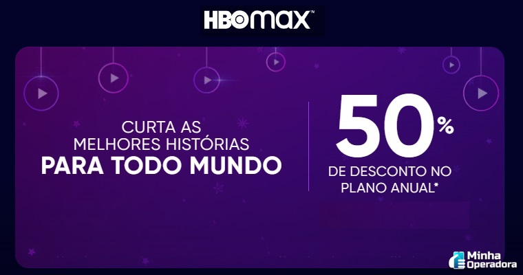 50% de desconto no plano anual da HBO Max