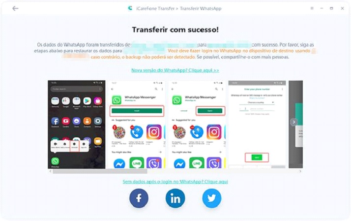 Tutorial: transferir mensagens do WhatsApp