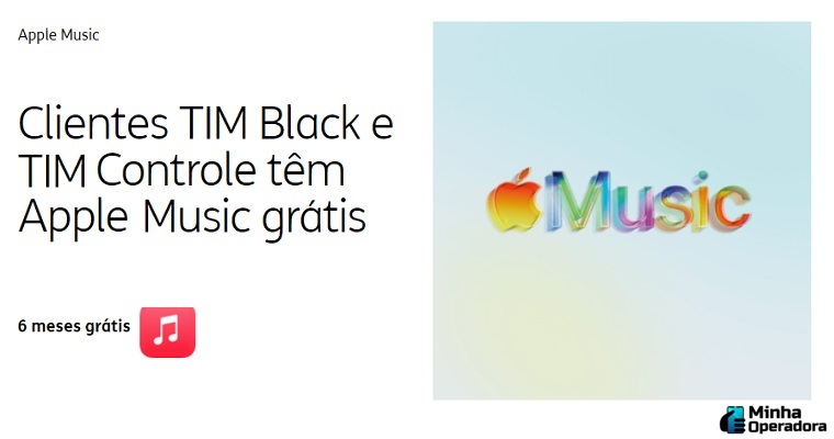 TIM melhora oferta de Apple Music gratuito para seus clientes