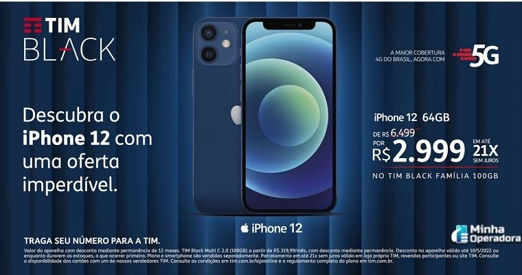 iPhone 12 por R$ 3 mil e sorteio de R$ 200 mil: as promoções da TIM para o Dia das Mães