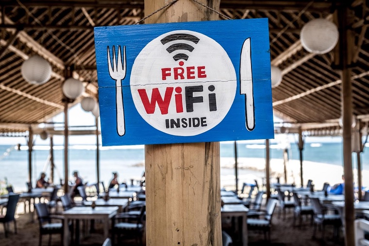 WiFi Livre em restaurante na praia