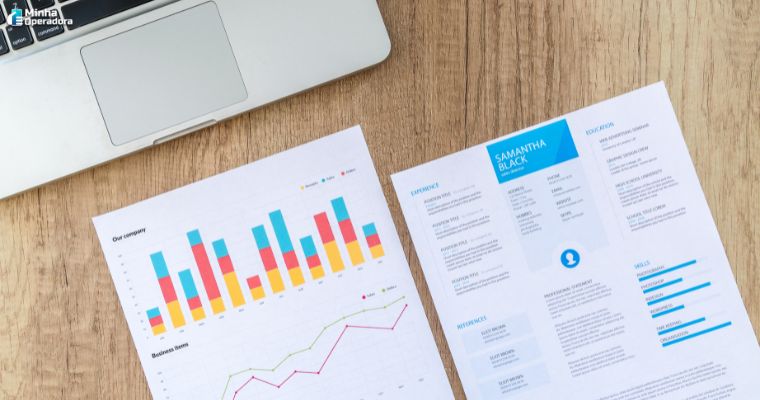 Foto de resultados e gráficos