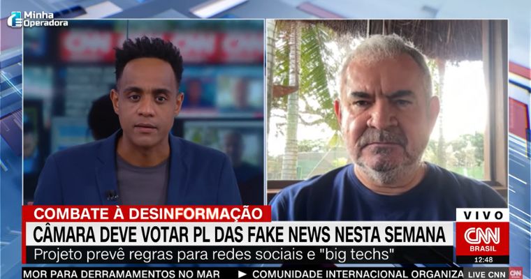 Angelo Coronel falando sobre a PL das Fake News.
