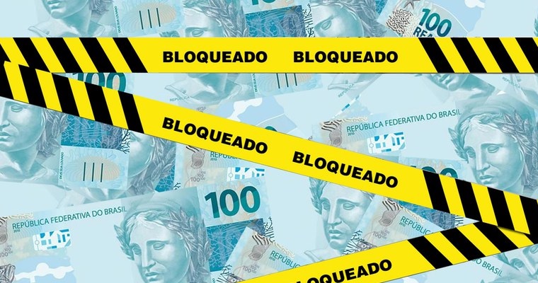 Dinheiro bens bloqueados