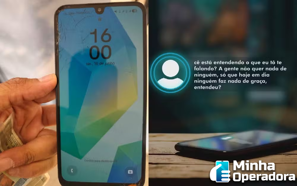 Um homem e uma mulher cobraram R$ 100 para devolver um celular perdido à dona, em Aparecida de Goiânia — Foto: Reprodução/ TV Anhanguera