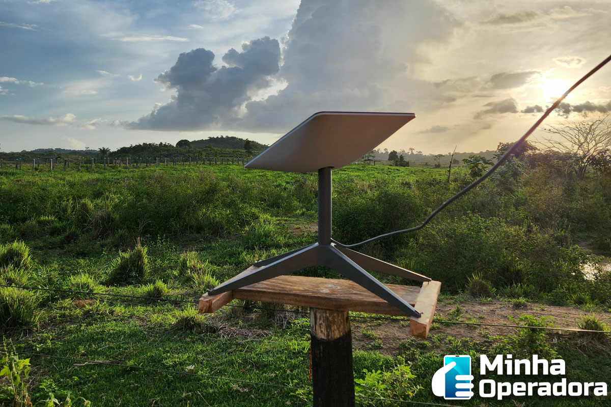 Starlink antena área rural