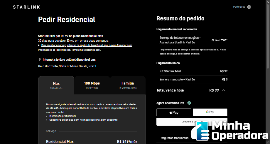 Starlink promoção