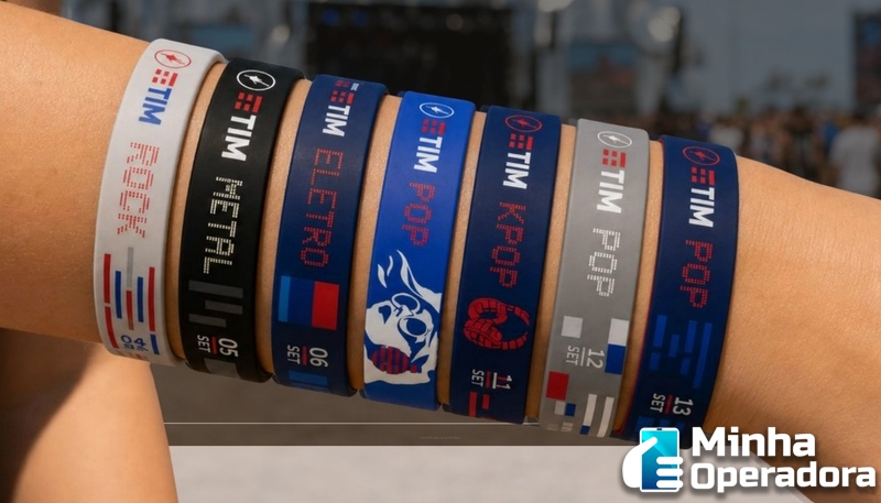 Pulseiras colecionáveis TIM Rock in Rio 2026