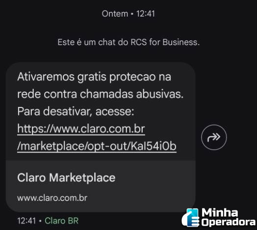 Claro anti spam