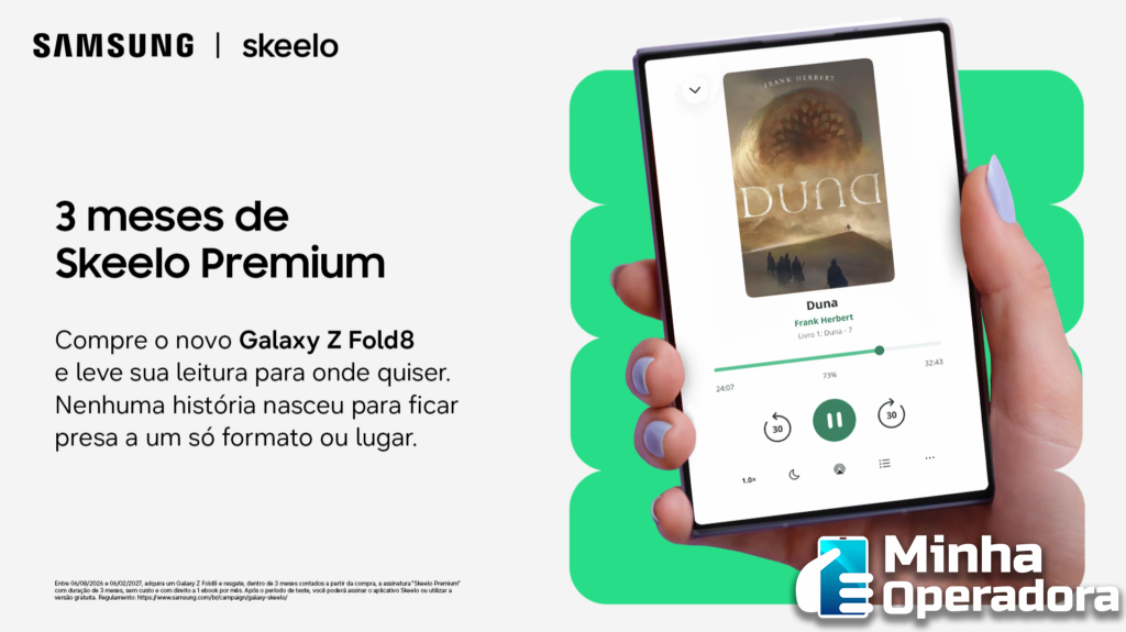 Samsung e Skeelo firmam parceria inédita para promover a leitura digital por meio do novo Galaxy Z Fold8