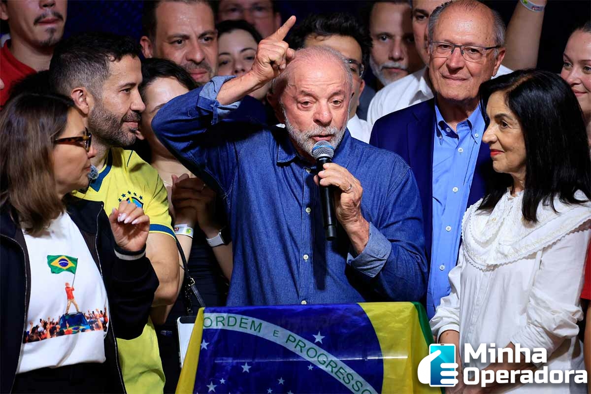 Presidente Luiz Inácio Lula da Silva discursa após vitória nas eleições 2026